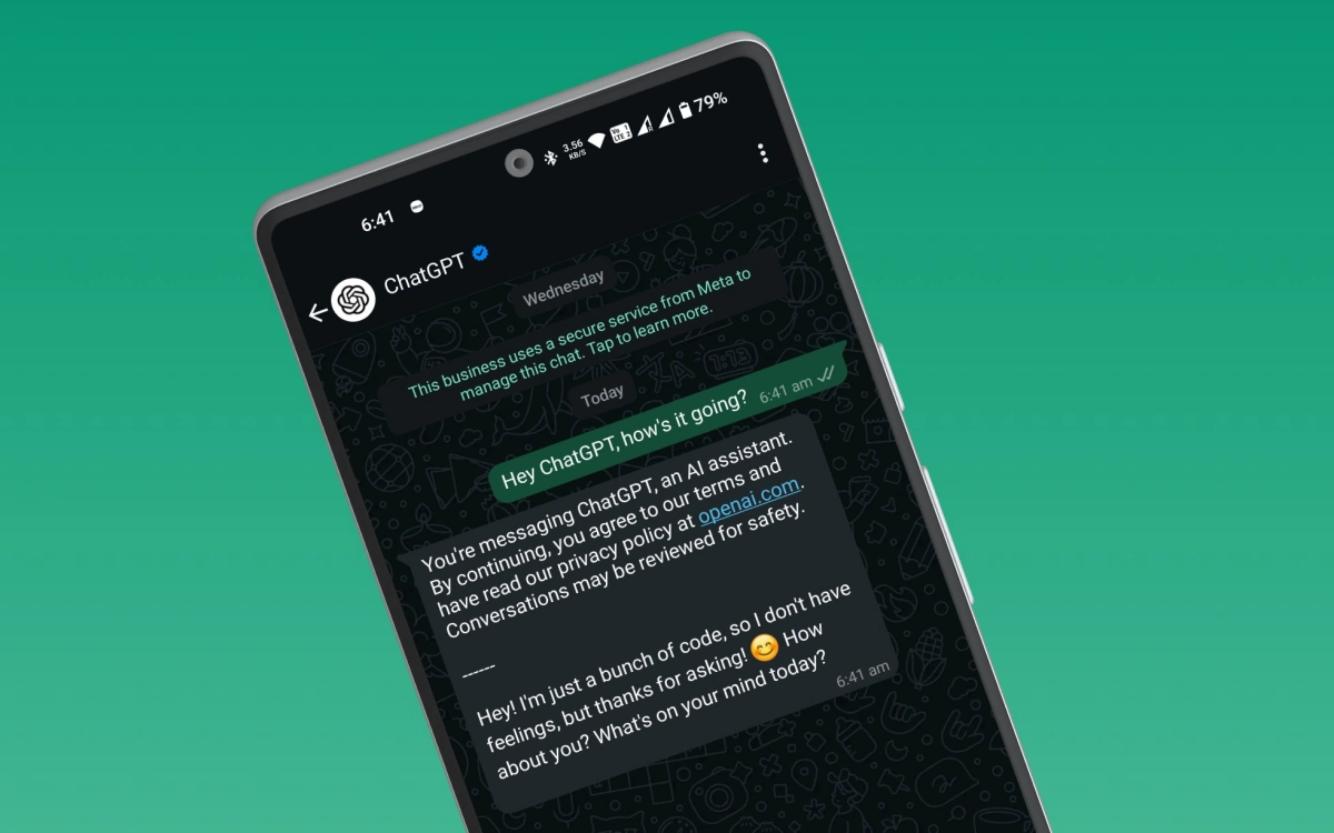 Comment utiliser ChatGPT sur WhatsApp