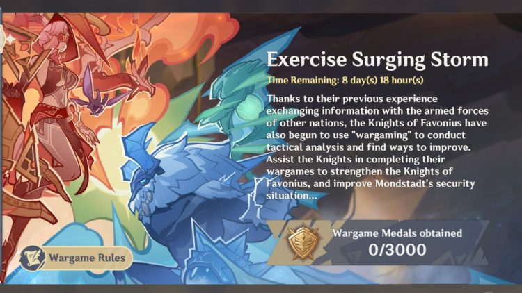 Guide et recompenses de levenement Surging Storm de lexercice Genshin