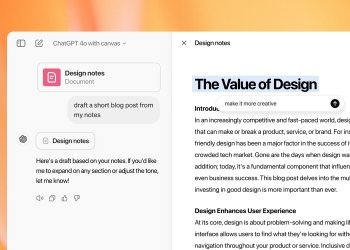 OpenAI Canvas pourrait ouvrir une nouvelle ère d&rsquo;écriture et de codage assistés par l&rsquo;IA