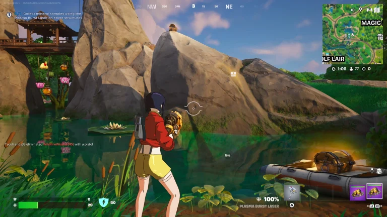 Comment prélever des échantillons de minéraux à l&rsquo;aide du laser d&rsquo;éclatement de plasma dans Fortnite Chapitre 6